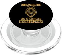 Funny Sign Caution Beware of Owner Dog Harmless Rough Collie PopSockets PopGrip per MagSafe