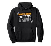 Funny Silence is Golden Duct Tape è Silver Speech Costume Felpa con Cappuccio