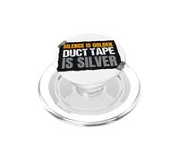 Funny Silence is Golden Duct Tape è Silver Speech Costume PopSockets PopGrip per MagSafe
