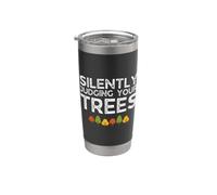 Funny Silently Judging Your Trees Arborist Tree Climbing Bicchiere termico in acciaio inox doppia parete