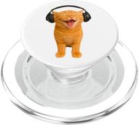 Funny Silly Cat With Headphones Singing Cat Meme Karaoke PopSockets PopGrip per MagSafe