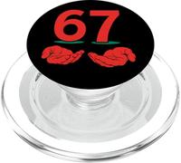 Funny Six Seven 6 7 Mani Meme Trendy Gen Alpha Christmas PopSockets PopGrip per MagSafe