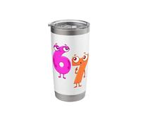 Funny Six Seven 6 7 Meme Cartoon Uomini Donne Bambini Bicchiere termico in acciaio inox doppia parete