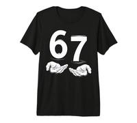 Funny Six Seven 6 7 Meme Gen Alpha Slang 6 7 Hands Maglietta Premium
