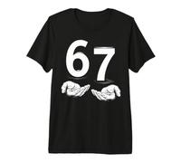 Funny Six Seven 6 7 Meme Gen Alpha Slang 6 7 Hands Maglietta Premium