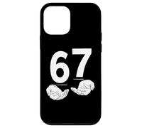 Funny Six Seven 6 7 Meme Gen Alpha Slang 6 7 Umorismo delle mani Custodia per iPhone 12 mini