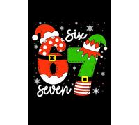 Funny Six Seven Christmas Lights Notebook: 100 Pages 6 × 9 Wide Ruled Lined Pages Journal Diary For Teens, Students, Holiday Fans, And Study Notes (Composition Notebook)