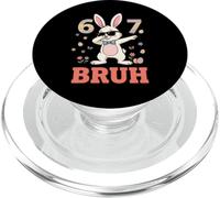 Funny Six Seven Easter Eggs Bunny 67 Bruh 6 7 Bambini Ragazzo Ragazze PopSockets PopGrip per MagSafe