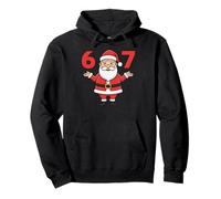 Funny Six Seven Meme 6 7 Christmas Santa Costume Felpa con Cappuccio