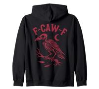 Funny Skeleton Raven F CAW F Vintage Bird Skull F-CAW-F Felpa con Cappuccio