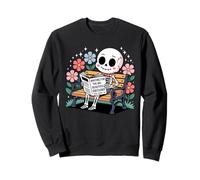 Funny Skeleton Relaxing Bones Vibe Chill Humor Aesthetic Felpa