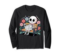 Funny Skeleton Relaxing Bones Vibe Chill Humor Aesthetic Maglia a Manica
