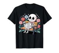 Funny Skeleton Relaxing Bones Vibe Chill Humor Aesthetic Maglietta