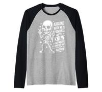 Funny Skeleton Sarcastic. Arguing with Me Is Pointless. Maglia con Maniche Raglan