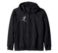 Funny Skiing Cat for Skiers And Cat Lovers Felpa con Cappuccio