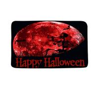 Funny Skull Halloween Skeleton Gothic Moon Bat Scary Spooky Mustic Day Of The Dead Night Tappeti Da Bagno Trappola Sporco Tappeto Entrata Antiscivolo Zerbino Ingresso Per Cucina Doccia 40X60Cm