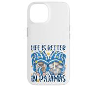 Funny Sleep Quote Life Is Better In Pajamas Gnome Mom & Dad Custodia per iPhone 14