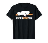Funny Sleeping Goose Duck Unproducktive Lazy Meme Maglietta