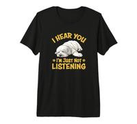 Funny Sleeping Napping Hear You Not Listening Maltese Lover Maglietta Premium