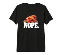 Funny Sleeping Napping Nope Long Haired Dachshund Lover Maglietta Premium