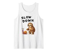 Funny Sloth And Snail Hilarious Slow Down Sloth Meme Canotta