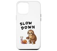 Funny Sloth And Snail Hilarious Slow Down Sloth Meme Custodia per iPhone 12 Pro Max