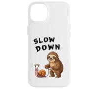 Funny Sloth And Snail Hilarious Slow Down Sloth Meme Custodia per iPhone 14 Plus