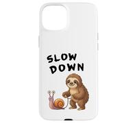 Funny Sloth And Snail Hilarious Slow Down Sloth Meme Custodia per iPhone 15 Plus
