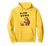 Funny Sloth And Snail Hilarious Slow Down Sloth Meme Felpa con Cappuccio