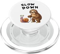 Funny Sloth And Snail Hilarious Slow Down Sloth Meme PopSockets PopGrip per MagSafe