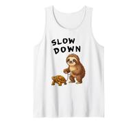 Funny Sloth And Turtle Hilarious Slow Down Sloth Meme Canotta
