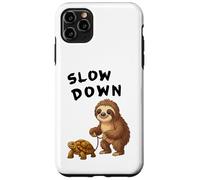 Funny Sloth And Turtle Hilarious Slow Down Sloth Meme Custodia per iPhone 11 Pro Max