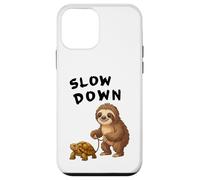 Funny Sloth And Turtle Hilarious Slow Down Sloth Meme Custodia per iPhone 12 mini