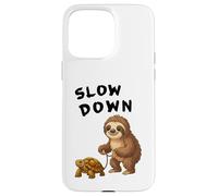 Funny Sloth And Turtle Hilarious Slow Down Sloth Meme Custodia per iPhone 15 Pro Max