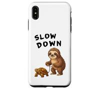 Funny Sloth And Turtle Hilarious Slow Down Sloth Meme Custodia per iPhone XS Max