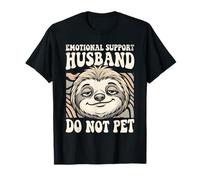 Funny Sloth Emotional Support Husband Do Not Pet Mens Maglietta