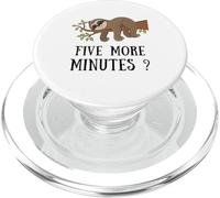 Funny Sloth "Five More Minutes" Sleep Bed Pajama Nightgown PopSockets PopGrip per MagSafe