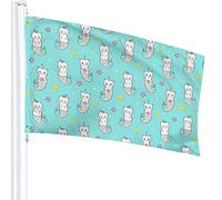 Funny Sloth On The Tree Flag 3x5 Ft Outdoor Double Sided 100% Polyester Duty Durable Flags With Preset Hole For Home Office Garden Holiday Decorations