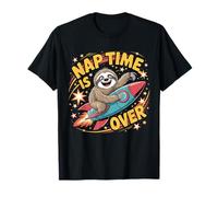 Funny Sloth Rocket Nap Time Over Rocket Star Space Animal Maglietta