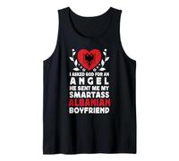 Funny Smartass Albanian Boyfriend Albania Flag Canotta