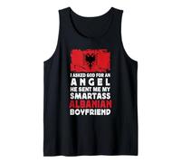 Funny Smartass Albanian Boyfriend Albania Flag Canotta