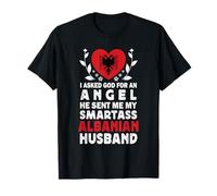 Funny Smartass Albanian Husband Albania Flag Spouses Maglietta