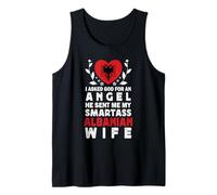 Funny Smartass Albanian Wife Albania Flag Spouses Canotta