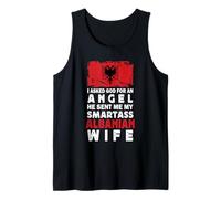 Funny Smartass Albanian Wife Albania Flag Spouses Canotta