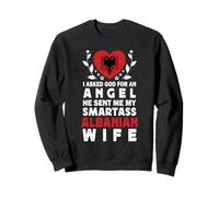 Funny Smartass Albanian Wife Albania Flag Spouses Felpa