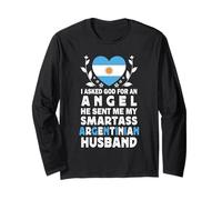 Funny Smartass Argentinian Husband Argentina Flag Spouses Maglia a Manica