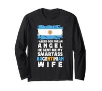 Funny Smartass Argentinian Wife Argentina Flag Spouses Maglia a Manica
