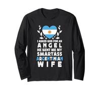 Funny Smartass Argentinian Wife Argentina Flag Spouses Maglia a Manica