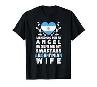 Funny Smartass Argentinian Wife Argentina Flag Spouses Maglietta