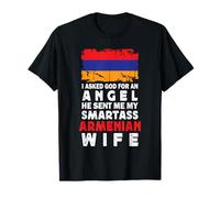 Funny Smartass Armenian Wife Armenia Flag Spouses Maglietta